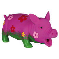 Produktbild von Trixie Blumenschwein Quietschspielzeug aus Latex in Rosa für Hunde
