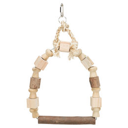 Produktbild von Trixie Bogenschaukel aus Holz mit bunten Klötzen für Vögel 20 x 29 cm