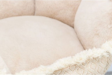 Trixie Boho Hundebett für mittelgroße Hunde in Beige mit Baumwolle 65 x 65 cm - 65 cm – Bild 1 von 3