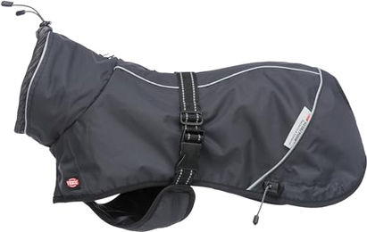 Trixie Calvi Hundemantel aus Polyester wasserdicht in Schwarz oder Grau Größe M - 1 Stk. – Bild 1 von 2