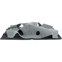 Produktbild von Trixie Cat Activity Adventure Carpet Intelligenzspielzeug für Katzen aus Polyester in Grau 99 x 99 cm