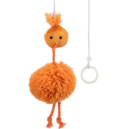 Produktbild von Trixie Catnip-Spielzeug Huhn aus Plüsch in Orange für Katzen