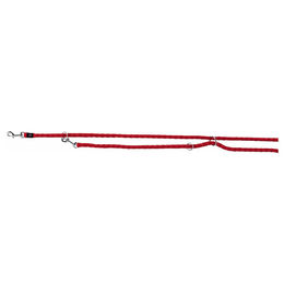Trixie Cavo V-Leine Hund, verstellbare Führleine aus Polyester, Rot, Größe S-M - 2 m – Bild 1 von 5