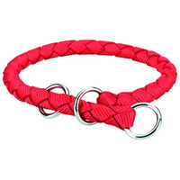 Produktbild von Trixie Cavo Zug-Stopp Erziehungshalsband für Hunde mit geflochtenem Gurtband in Rot, Halsumfang 39-45 cm