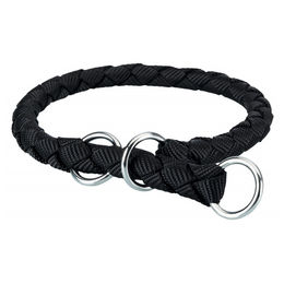 Produktbild von Trixie Cavo Zug-Stopp Erziehungshalsband für kleine Hunde aus Nylon Schwarz Größe S 30-36cm