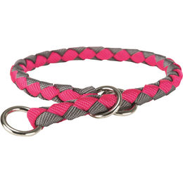 Produktbild von Trixie Cavo Zug-Stopp-Halsband Erziehungshalsband aus Paracord Rosa Grau Größe M-L 39-45cm - 1 Stk.