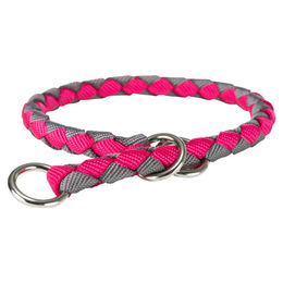Produktbild von Trixie Cavo Zug-Stopp-Halsband Erziehungshalsband für Hunde Größe M-L fuchsia/grafit - 4 x 4,5 m