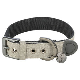 Trixie CityStyle Hundehalsband aus Baumwolle extra breit Grau Größe L – Bild 1 von 3