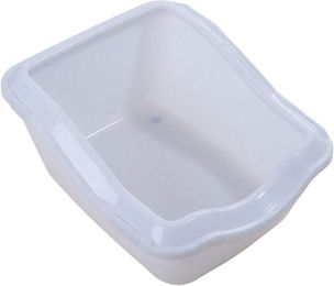 Produktbild von Trixie Cleany Katzentoilette offene Schalentoilette mit Rand weiß aus Kunststoff