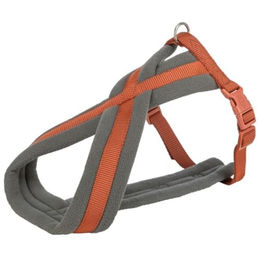 Produktbild von TRIXIE Comfort Premium Hundegeschirr aus Plüsch Größe L in Rot Braun Orange - 1 Stk.