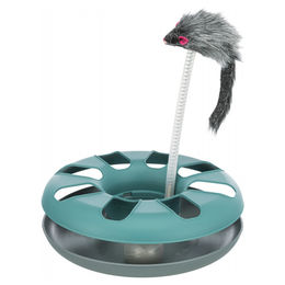 Trixie Crazy Circle Katzenspielzeug mit Plüschmaus auf Spiralfeder ø 24 x 29 cm - 1 Stk. – Bild 1 von 7