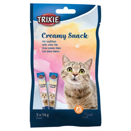 Produktbild von Trixie Creamy Snack Paste Thunfisch und Weißfisch für Katzen 6 x 5 x 14 g - 6 x 70 g