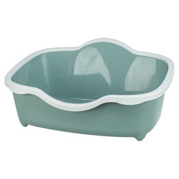 Trixie Davio Katzentoilette offene Schalentoilette aus Kunststoff grün/weiß – Bild 1 von 4