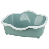 Produktbild von Trixie Davio Katzentoilette offene Schalentoilette aus Kunststoff grün/weiß