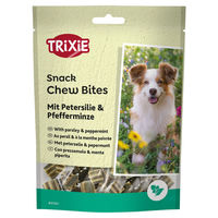 Produktbild von Trixie Denta Fun Chew Bites Zahnpflege-Snack für Hunde mit Petersilie und Pfefferminze ohne Zucker 150 g - 150 g