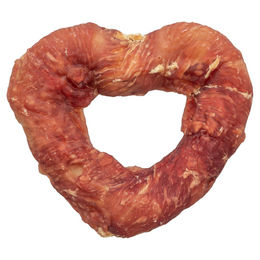 Produktbild von Trixie Denta Fun Heart Hundesnack mit Ente und Rind glutenfrei und ohne Zucker 40 g 50 Stück