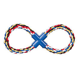 Produktbild von Trixie Denta Fun Hundespielzeug für Welpen buntes Seil-Zerrspielzeug zur Zahnpflege - 35 cm
