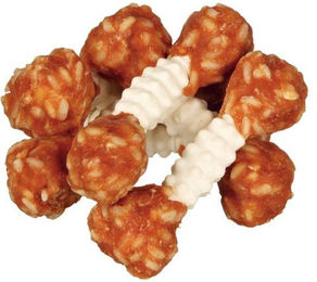 Trixie Denta Fun Kauhantel Zahnpflege-Snack Huhn glutenfrei und zuckerfrei 100g - 6 x 100 g – Bild 1 von 7