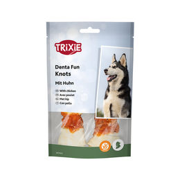Trixie Denta Fun Kauknoten Huhn Zahnpflege-Snack glutenfrei ohne Zucker monoprotein 220 g - 6 x 220 g – Bild 1 von 2