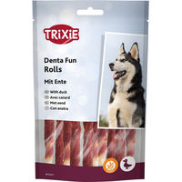 Produktbild von Trixie Denta Fun Kaurollen Ente und Rind Monoprotein Glutenfrei 250 g - 6 x 3 Stk.