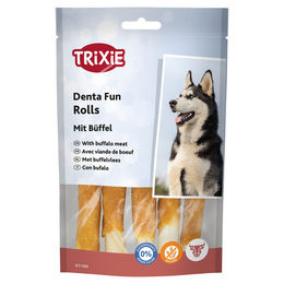 Trixie Denta Fun Kaurollen mit Büffel glutenfrei und monoproteinreich 70 g - 5 x 70 g – Bild 1 von 2