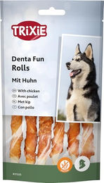 Trixie Denta Fun Kausnack Kaurollen Huhn und Rind glutenfrei ohne Zucker 70 g - 6 x 70 g – Bild 1 von 6