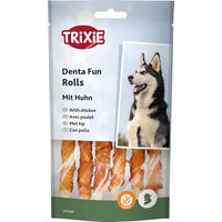 Produktbild von Trixie Denta Fun Kausnack Kaurollen Huhn und Rind glutenfrei ohne Zucker 70 g - 6 x 70 g