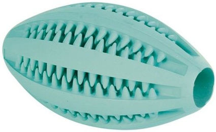 Trixie Denta Fun Mintfresh Rugbyball Kauspielzeug aus Naturkautschuk 11,5 cm – Bild 1 von 4