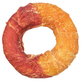 Produktbild von Trixie Denta Fun Ring Hundesnack zur Zahnpflege mit Rind Huhn und Ente glutenfrei und ohne Zucker 70 g