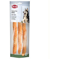 Produktbild von Trixie Denta Fun Rolls Zahnpflege-Snack mit Huhn und Rind glutenfrei und ohne Zucker 1 kg