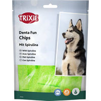 Produktbild von Trixie Denta Fun Spirulina Chewing Chips Zahnpflege-Snack glutenfrei und ohne Zucker 8 x 100 g