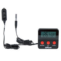 Produktbild von Trixie Digital-Thermo-Hygrometer mit Fernfühler für Reptilien in Schwarz aus Kunststoff - 1 Stk.