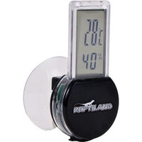 Produktbild von Trixie Digitales Thermo-Hygrometer mit Fernfühler für Reptilien und Terrarien in Schwarz und Transparent
