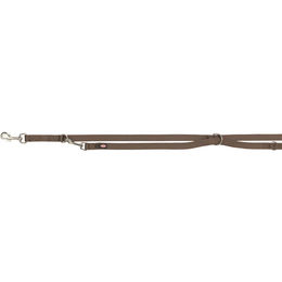 Produktbild von Trixie Dog Premium V-Leine Geschirr doppellagig Braun M-L 2,00m - 2 m
