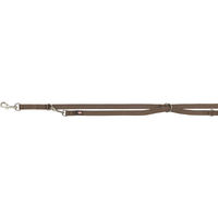 Produktbild von Trixie Dog Premium V-Leine Geschirr doppellagig Braun M-L 2,00m - 2 m