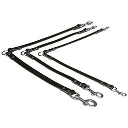 Produktbild von Trixie Doppelleine Leder Schwarz S-M 30 cm 13 mm