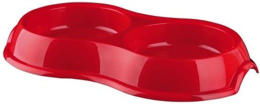 Trixie Doppelter Kunststoff-Futternapf für Katzen in Rot 2 x 0,2 l - 2 x 0,2 l – Bild 1 von 2