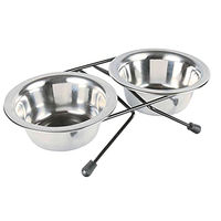 Produktbild von Trixie Eat on Feet Napf-Set aus Edelstahl in Silber mit 2 x 0,2 l - 2 x 0,2 l