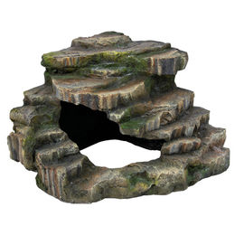 Trixie Eck-Fels mit Höhle und Plattform für Regenwald aus Kunstharz in Braun – Bild 1 von 4