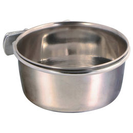 Produktbild von Trixie Edelstahl Tränke und Futternapf für Wildvögel in Silber - 300 ml