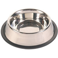 Produktbild von Trixie Edelstahlnapf für Hunde mit rutschfestem Gummiring 450 ml - 0,45 l