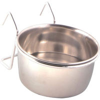 Produktbild von Trixie Edelstahlnapf mit Halter für Vögel und Papageien 600 ml Silber - 600 ml