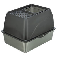 Produktbild von Trixie Edelstahltoilette Hop-In Haubentoilette Grau 40 x 39 x 52 cm