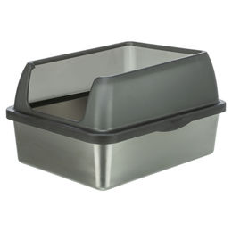 Produktbild von Trixie Edelstahltoilette offene Schalentoilette grau 40 x 29 x 52 cm