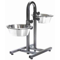 Produktbild von Trixie Erhöhter Hundenapf aus Edelstahl in Silber höhenverstellbar - 2,8 l