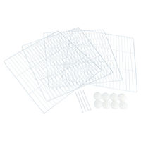 Produktbild von Trixie Erweiterungselemente für Indoor-Freilaufgehege aus Metall für Meerschweinchen und Kaninchen weiß und grau