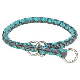 Trixie Erziehungshalsband aus Nylon für Hunde in Grau Bunt Türkis Größe M-L – Bild 1 von 1
