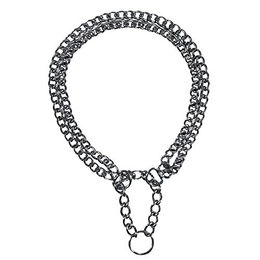 Trixie Erziehungshalsband Zug-Stopp-Kettenhalsband zweireihig für Hunde Riesenrassen Silber XL 65 cm - 1 Stk. – Bild 1 von 2