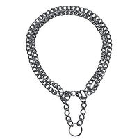 Produktbild von Trixie Erziehungshalsband Zug-Stopp-Kettenhalsband zweireihig für Hunde Riesenrassen Silber XL 65 cm - 1 Stk.