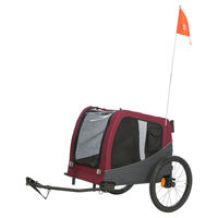 Produktbild von Trixie Fahrradanhänger aus Polyester Größe M in Grau Rot Schwarz